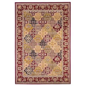 Celina Red 8 ft. x 8 ft. Round Area Rug