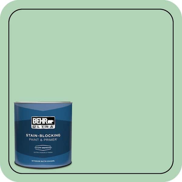 BEHR ULTRA 1 qt. #M410-3 Enchanted Meadow Extra Durable Satin Enamel Interior Paint & Primer