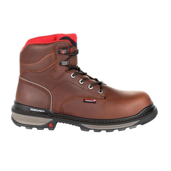 Rocky Brown Leather Lace-Up Work Boots s-l400.jpg main image 2