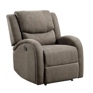 Geoffery Brown Chenille Upholstered Power Recliner
