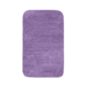 Traditional Purple 30 in. x 50 in. Washable Bathroom Accent Rug