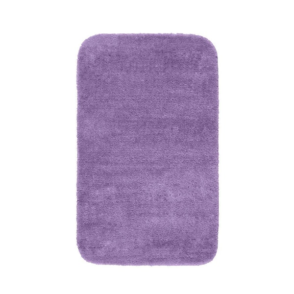 Garland Rug Traditional Purple 30 in. x 50 in. Washable Bathroom Accent Rug