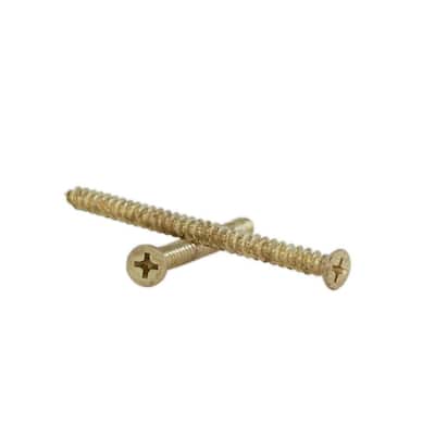 Solid Brass Screw POZI Countersunk Head Wood Screws 3x12mm 4x1/2