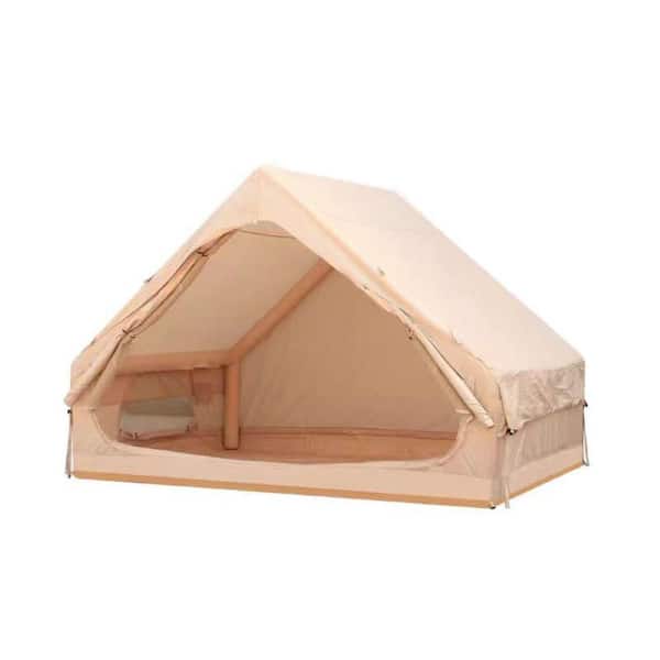 6.6 ft. x 9.8 ft. Inflatable Tent, Outdoor Waterproof Tent, Large Tent with Pump and 12 Mesh Window for 4-6 Person