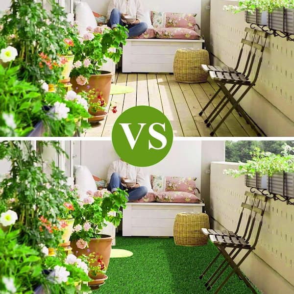 YLLN 3.3 ft. x 10 ft. Realistic Green Artificial Grass Turf Rug