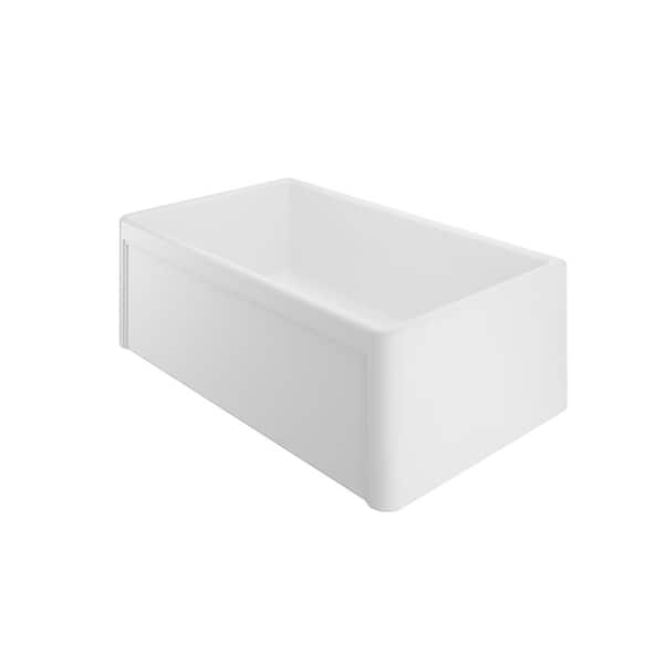 ᐅ【WOODBRIDGE 33 X 18 White Fireclay Single Bowl Farmhouse