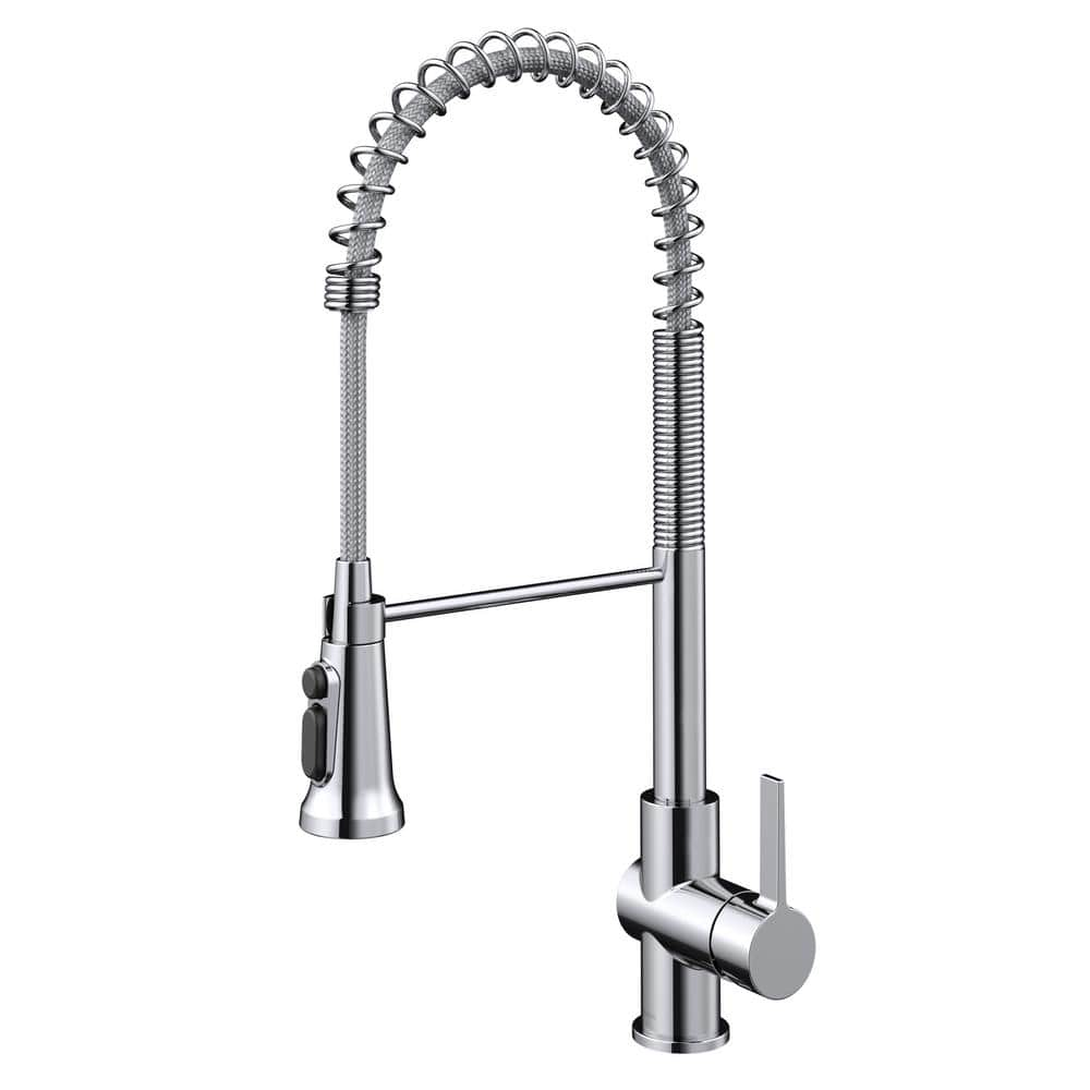 KRAUS Britt 2-in-1 Commercial Style Pull-Down Single Handle Water ...