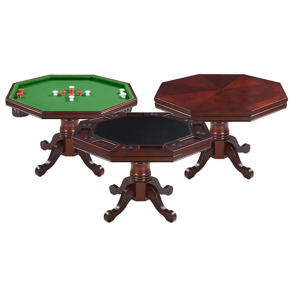 Hathaway Kingston Walnut 3-in-1 Poker Table