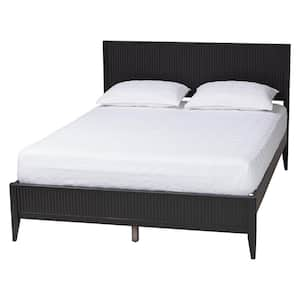 Primrose Black Wood Frame Queen Platform Bed