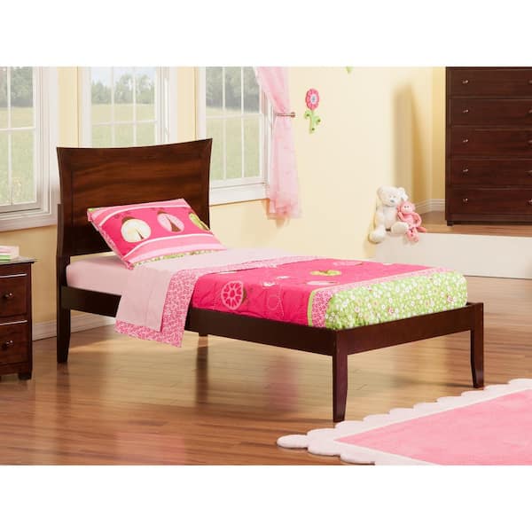 AFI Metro Walnut Twin XL Platform Bed with Open Foot Board