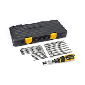 1/4 in. Drive Torque Screwdriver Set 10-50 in/lbs. with Case(20-Piece)