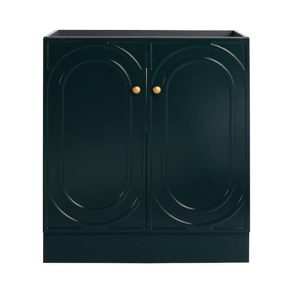 29.13 in. Bath Vanity Cabinet without Top in Dark Green Unassembled