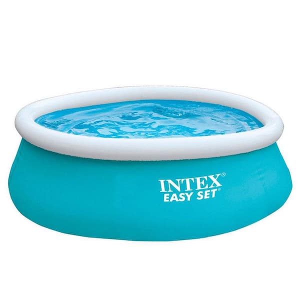 6 ft. x 20 in. Round Easy Set Inflatable Above Ground Swimming Pool in Aqua Blue (2-Pack)