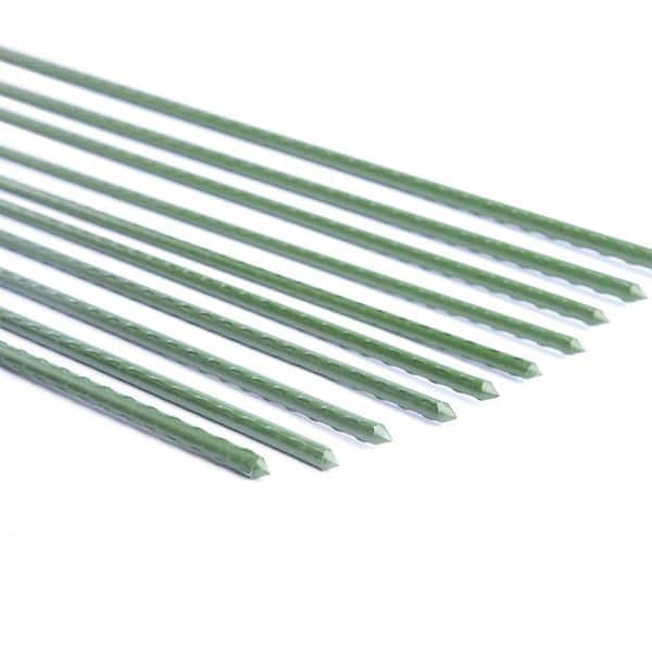 Ecostake 4 ft. 11 mm Dia Garden Stake Plant Stake Plastic Coated Steel Tube Stakes (20-Pack)