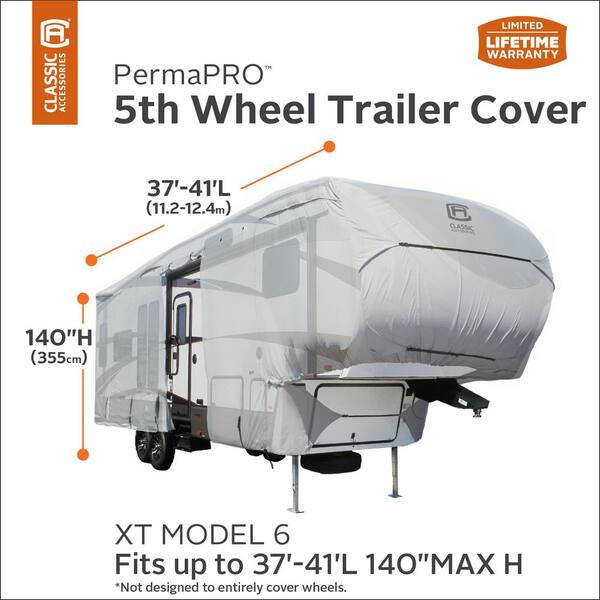 Classic Accessories OverDrive PolyPro 3 Deluxe Cover for 37 to 41 Extra Tall 5th Wheel Trailers 