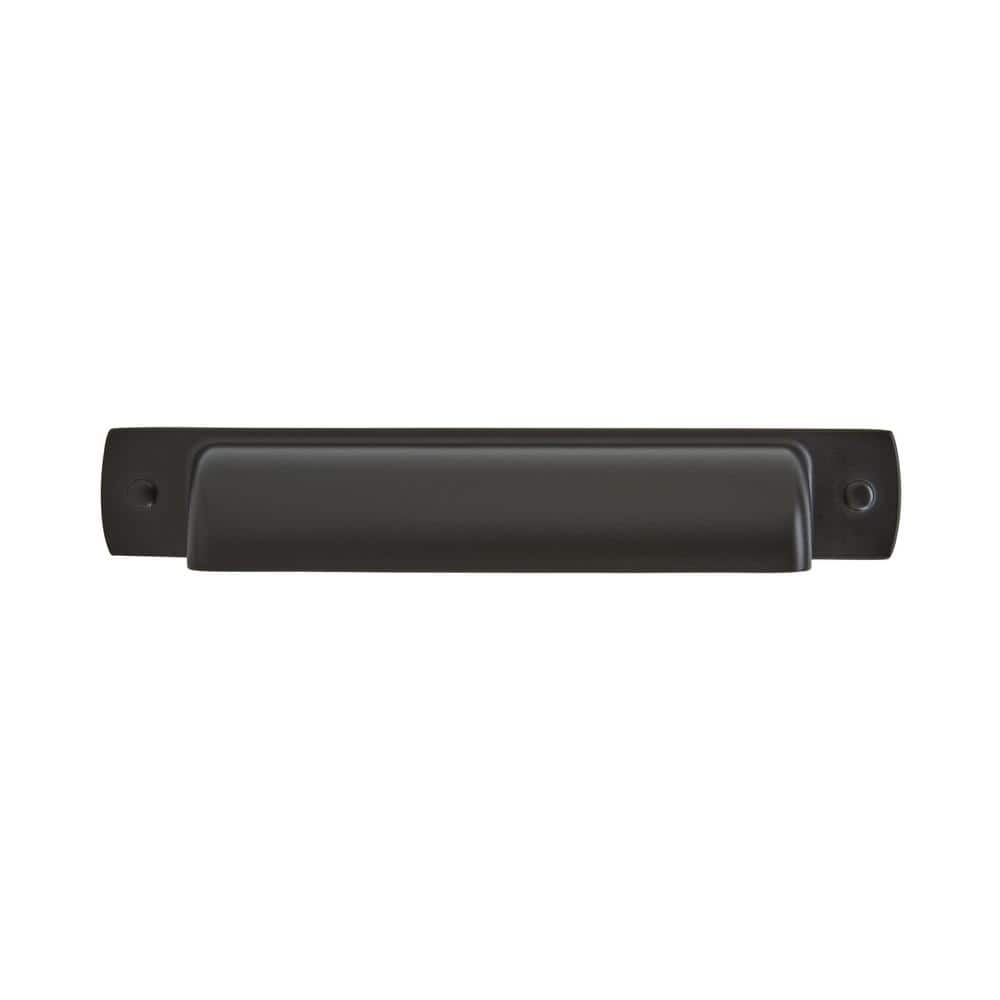 Matte Black Bronze Industrial Cup Pulls with Mounting Hardware