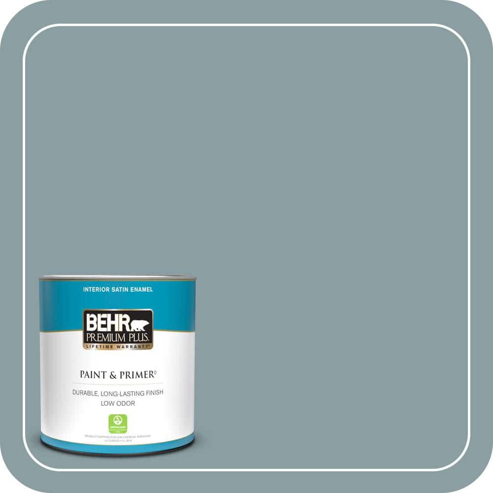 1 qt. #ECC-65-3 Teal Wave Satin Enamel Low Odor Interior Paint & Primer price history on PriceWatchPro