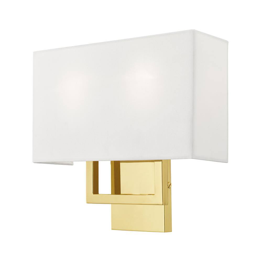 Elegant Pierson Polished Brass 2-Light ADA Wall Sconce