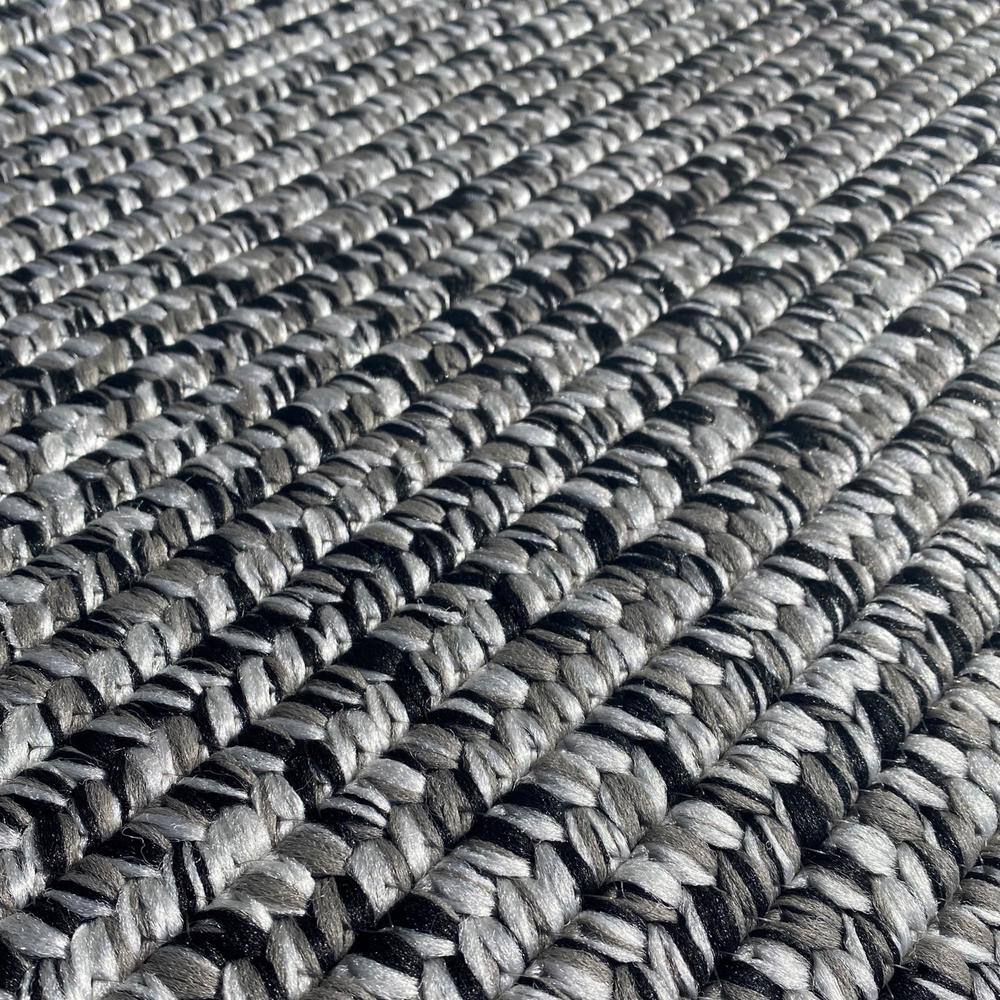 Ash Black Classic Tweed 26" x 40" Reversible Outdoor Mat