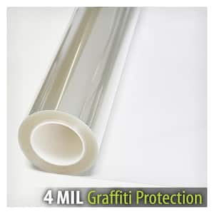 60 in. x 100 ft. AG4M Graffiti Protection 4 Mil Clear Window Film