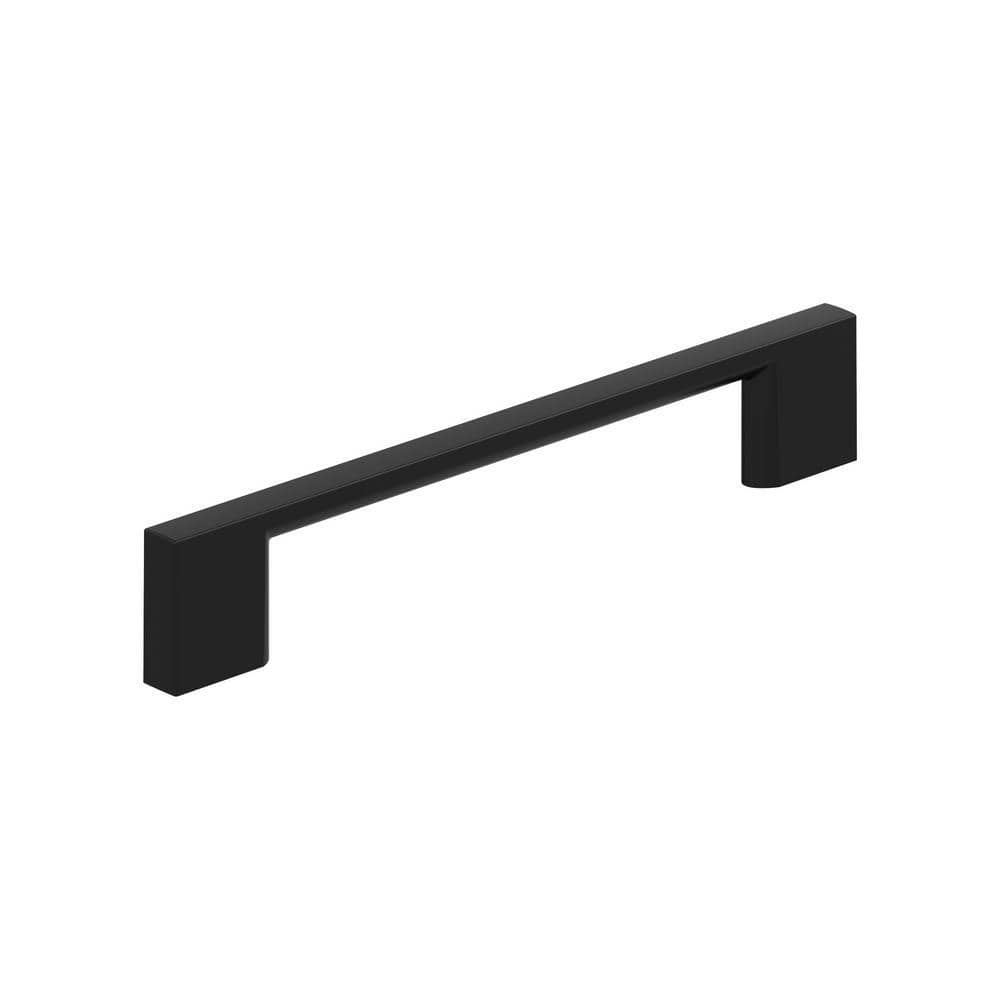 5-1/16 Inch Matte Black Modern Bar Cabinet Pulls, 10 Pack