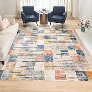 Gertmenian Amiens Aden Multi-Colored Modern Checker Indoor Area Rug, 8'x10'