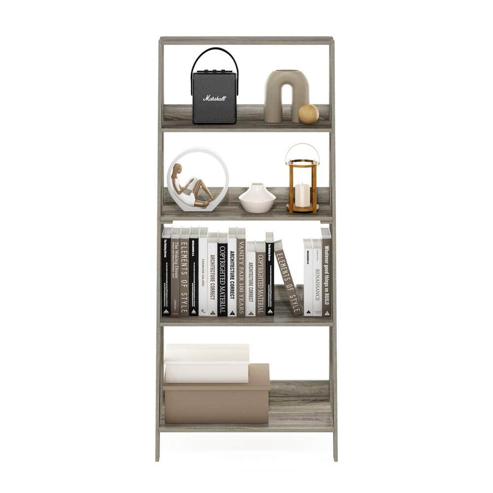 Contemporary French Oak 5-Tier Ladder Display Shelf