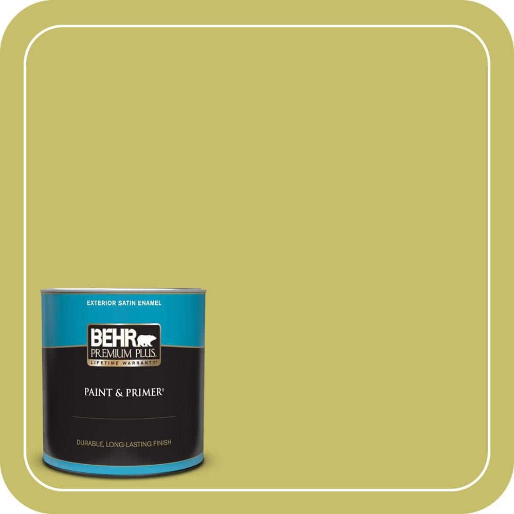 1 qt. #P350-5 Go Go Lime Satin Enamel Exterior Paint & Primer price history on PriceWatchPro