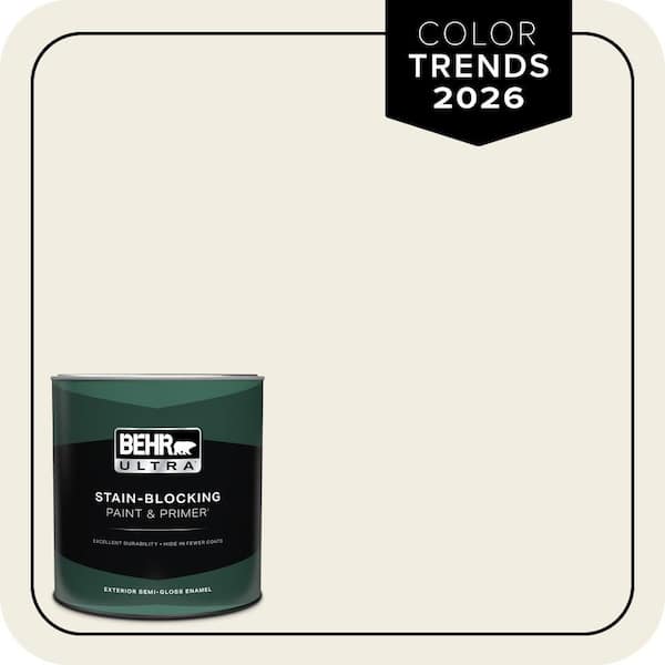 BEHR ULTRA 1 qt. Designer Collection #DC-003 Blank Canvas Semi-Gloss Enamel Exterior Paint & Primer