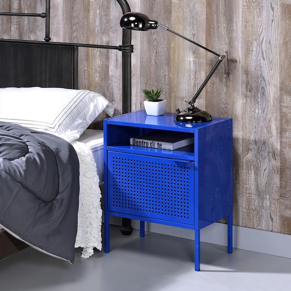 Unbranded Gemma Nightstand with USB Port in Blue