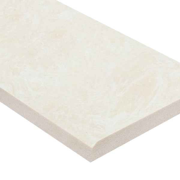Cream 6 in. x 73 in. Polished Engineered Marble Single Beveled Threshold Tile (6.08 lin. ft. /Each)