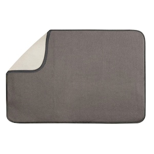 interDesign iDry 24 in. x 18 in. X-Large Kitchen Mat in Pewter/Ivory ...