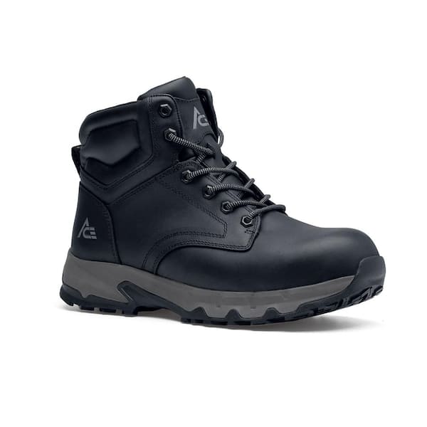 Ace Unisex Fort Rock Water Resistant 6 in. Work Boots Composite Toe Black Size 16 M 72231 S16 The Home Depot