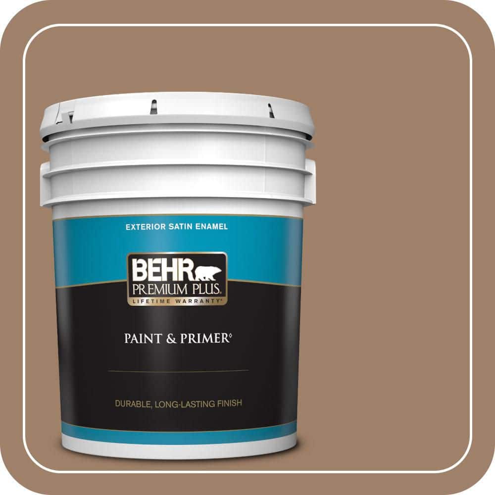 5 gal. #ECC-40-3 Seasoned Acorn Satin Enamel Exterior Paint & Primer product image for price tracking