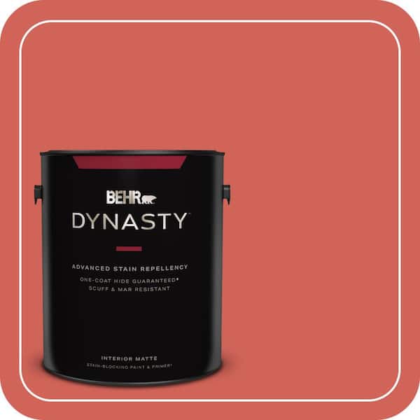 BEHR DYNASTY 1 gal. Home Decorators Collection #HDC-MD-05 Desert Coral Matte Interior Stain-Blocking Paint & Primer