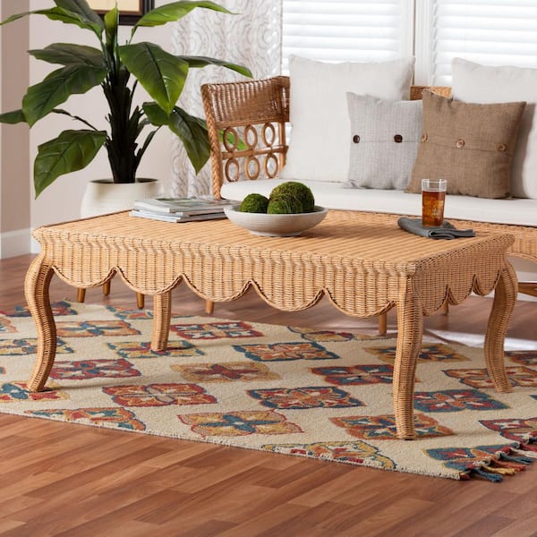 bali & pari Lombok Natural Rattan Coffee Table in Natural | The Home Depot Canada