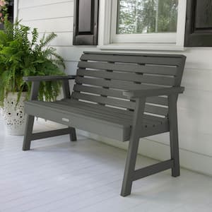 Highwood Weatherly 4 ft. 2-Person Nantucket Blue Recycled Plastic