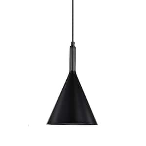 Carson 1-Light Farmhouse Black Kitchen Mini Pendant with Metal Cone Shade