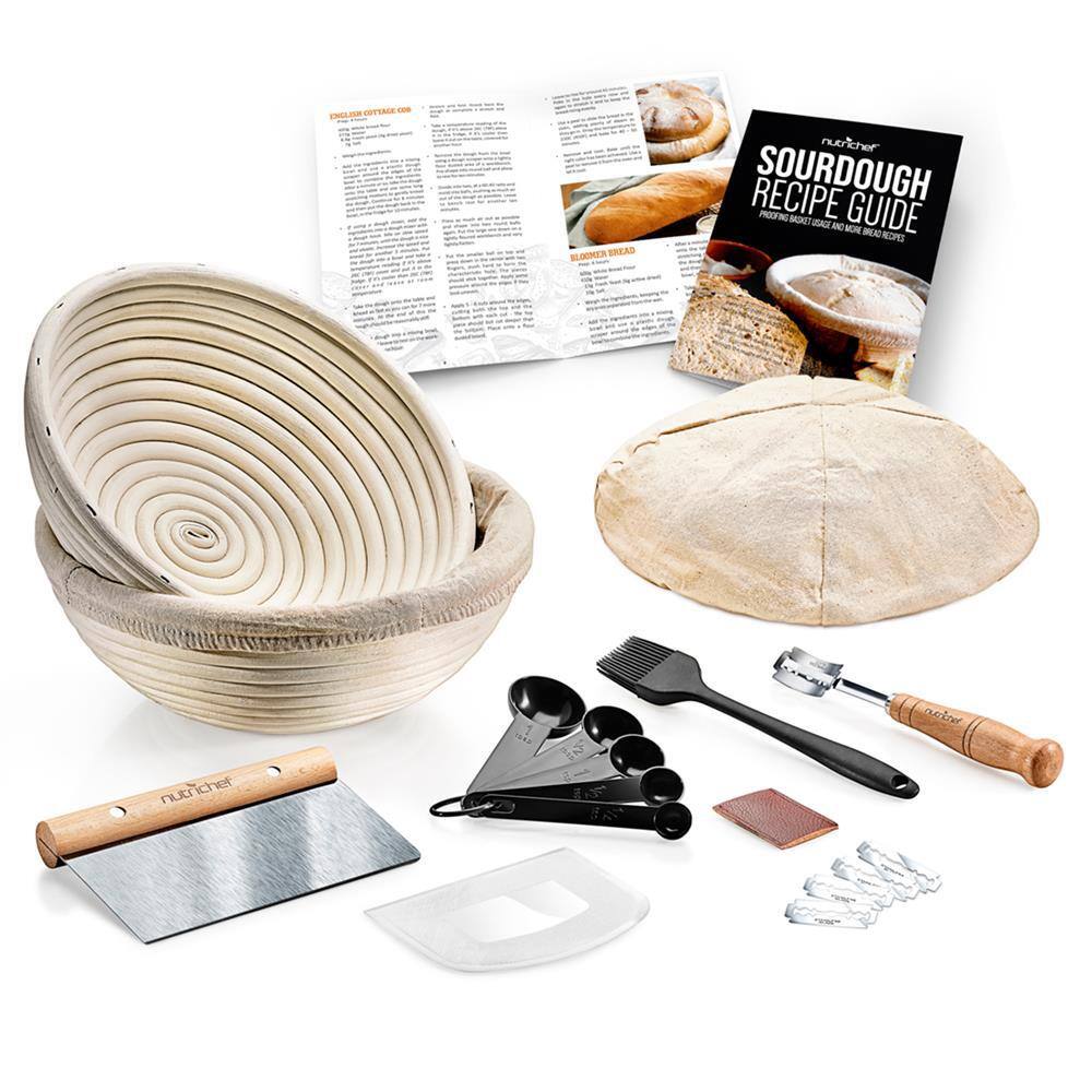 Bread Proofing Basket With Handle, Food Serving Tray, Natural