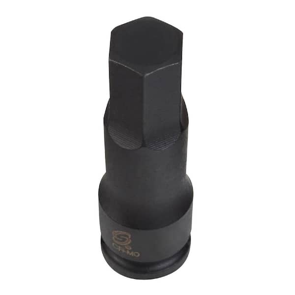 1/4 in. 3/8 in. Drive Impact HEX 6-Point Male Black Socket