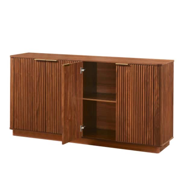 63 in. W x 15.75 in. D x 31.5 in. H Bathroom Dark Brown Linen Cabinet