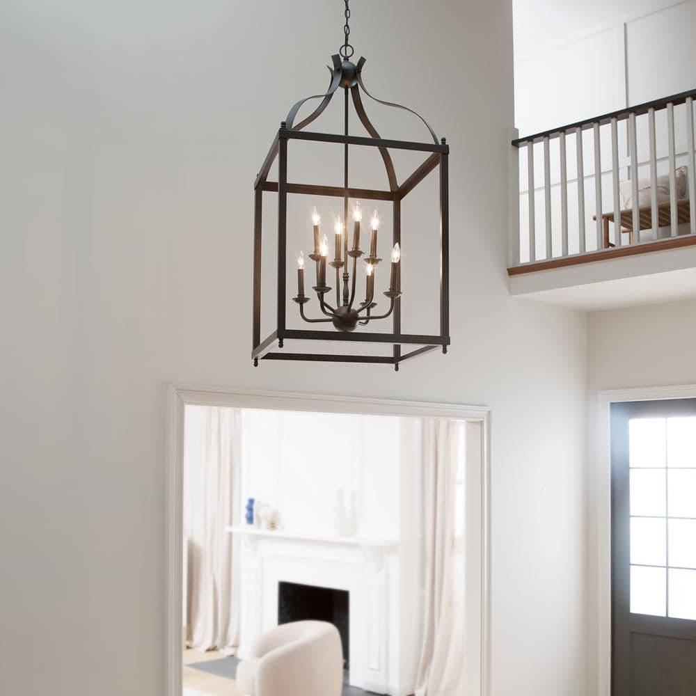 Larkin Olde Bronze 8-Light Traditional Globe Pendant Chandelier
