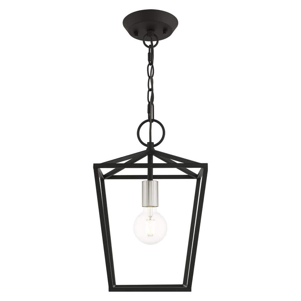 Devonshire Black Metal 1-Light Indoor/Outdoor LED Pendant