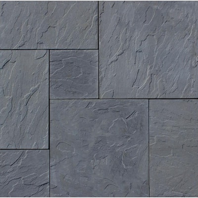 Patio-on-a-pallet 10 ft. x 10 ft. Gray Dutch York-Stone Concrete Pavers (44 Pieces/100 Sq Ft)