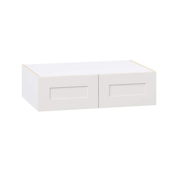 Roseland 36 in. W x 24 in. D x 10 in. H Assembled Shaker Wall Bridge Kitchen Cabinet in Warm White