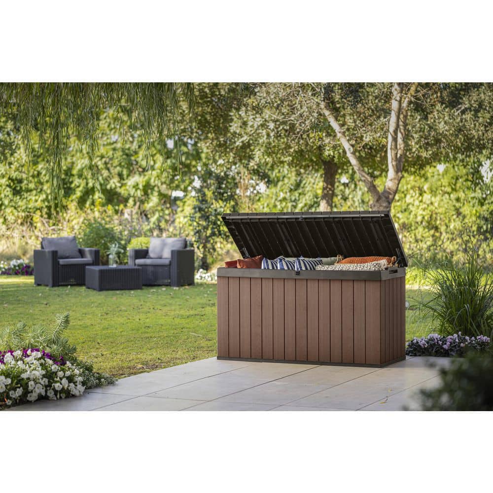 Darwin 150 Gallon Brown Resin Lockable Deck Box