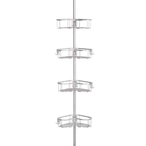 Corner Shower Caddy Tension Pole: Adjustable Stainless Steel Shower  Organizer wi
