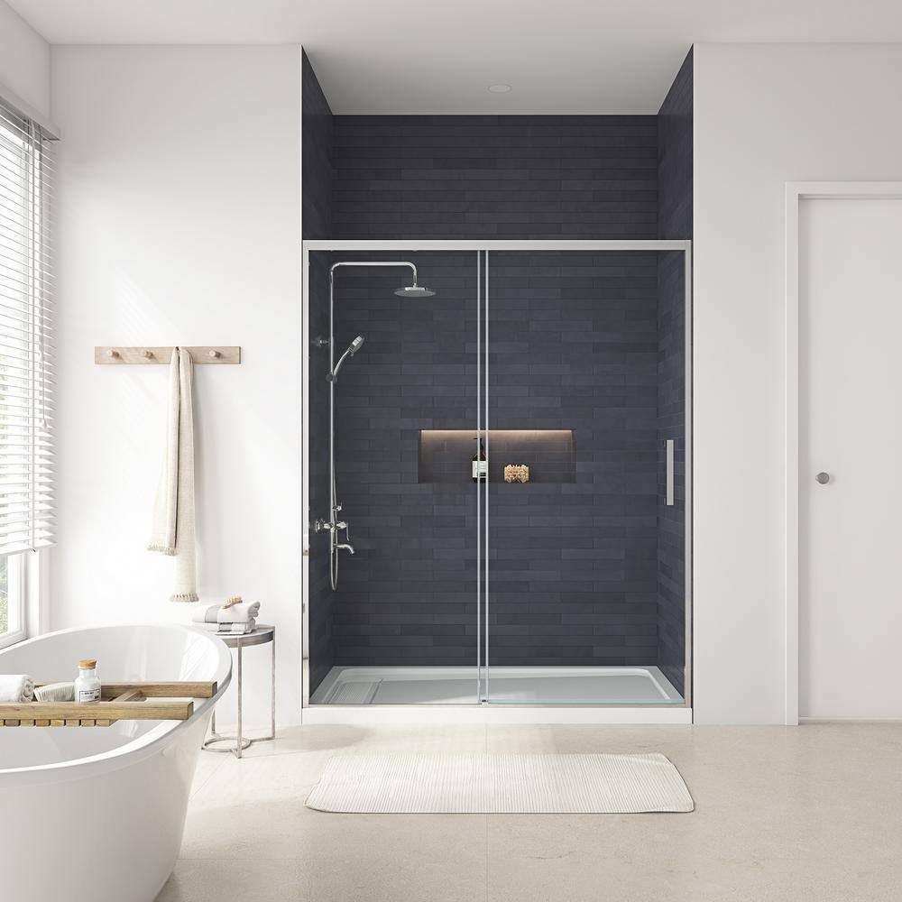 Glacier Bay Kincaid 60 in. W x 72 in. H Sliding Framed Shower Door in