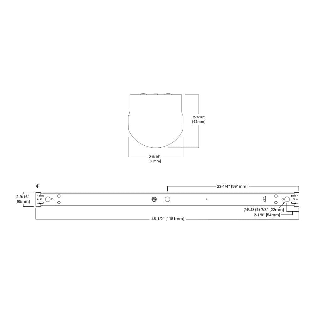 49.3 in. White Hardwired LED Strip Light with 4000 Lumens