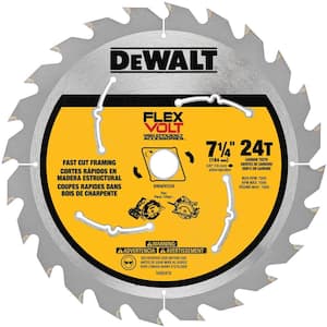 FLEXVOLT 7-1/4 in. 24-Teeth Carbide-Tipped Circular Saw Blade